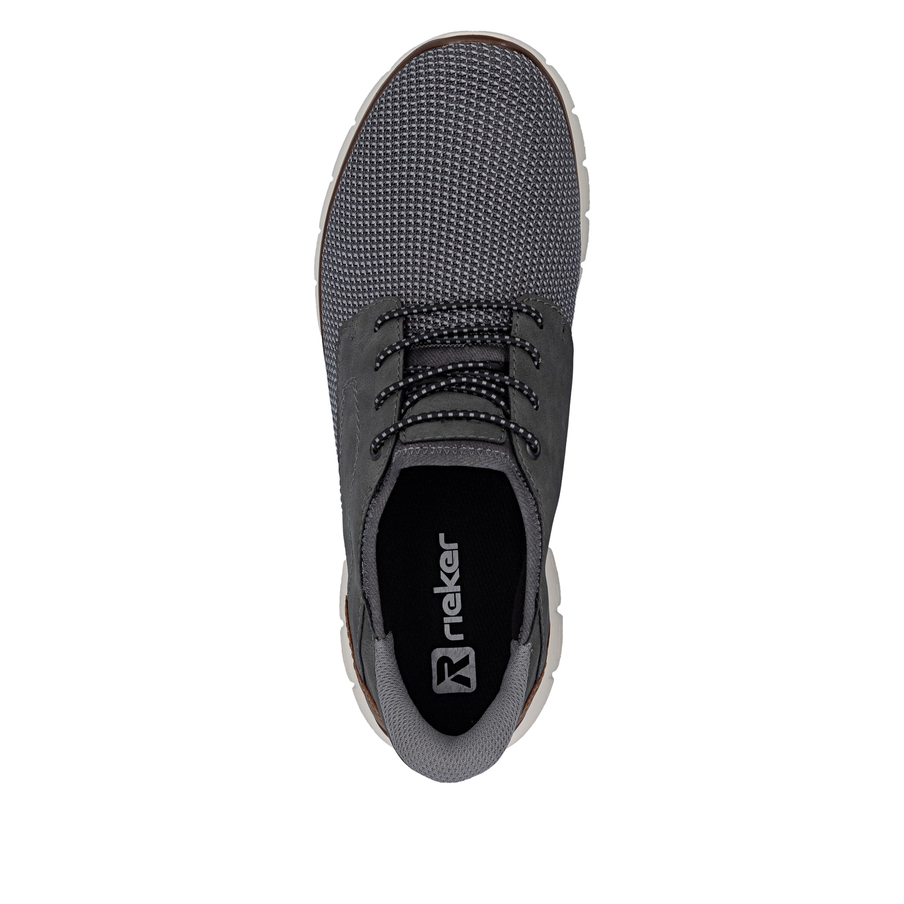 Mocassins Rieker gris pour homme B6658-42 avec fonction easy in Ready2GO. Chaussure vue de dessus.