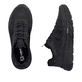 Mocassins Rieker noirs hommes 06155-00 avec membrane RiekerTEX hydrofuge. Chaussure vue de dessus, couchée.