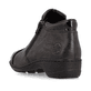 Dunkelbraune Rieker Damen Kurzstiefel 58388-26 aus Glattleder. Schuh von hinten.