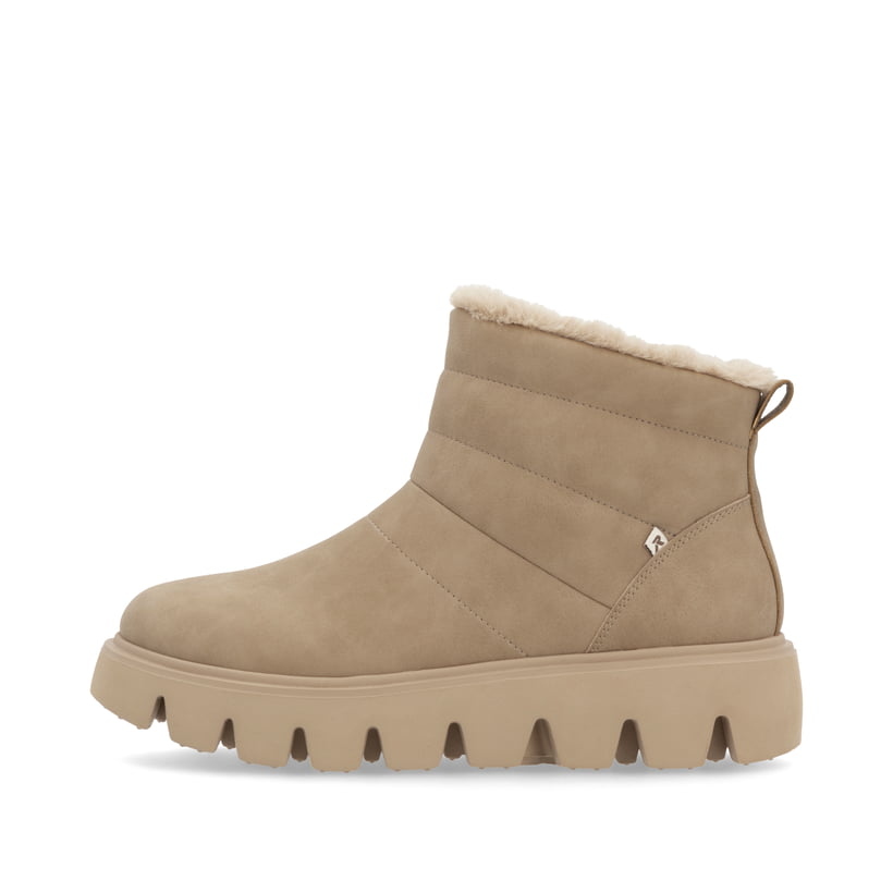 Rosane Rieker Damen Pantoletten W1652-31 mit flexibler und ultra leichter Sohle. Schuh Außenseite gespiegelt.