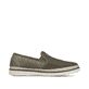 Grüne Rieker Herren Slipper B2366-54 mit einem Gummizug sowie Komfortweite G 1/2. Schuh Innenseite.