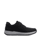 Schwarze Rieker Herren Slipper 11552-00 aus Glattleder mit einem Klettverschluss. Schuh Innenseite.