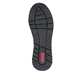 Schwarze Rieker Damen Loafer 58965-00 mit einem Gummizug. Schuh Laufsohle.