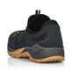 Blaue Rieker Damen Slipper M0564-14 mit einem Gummizug sowie Komfortweite G 1/2. Schuh von hinten.