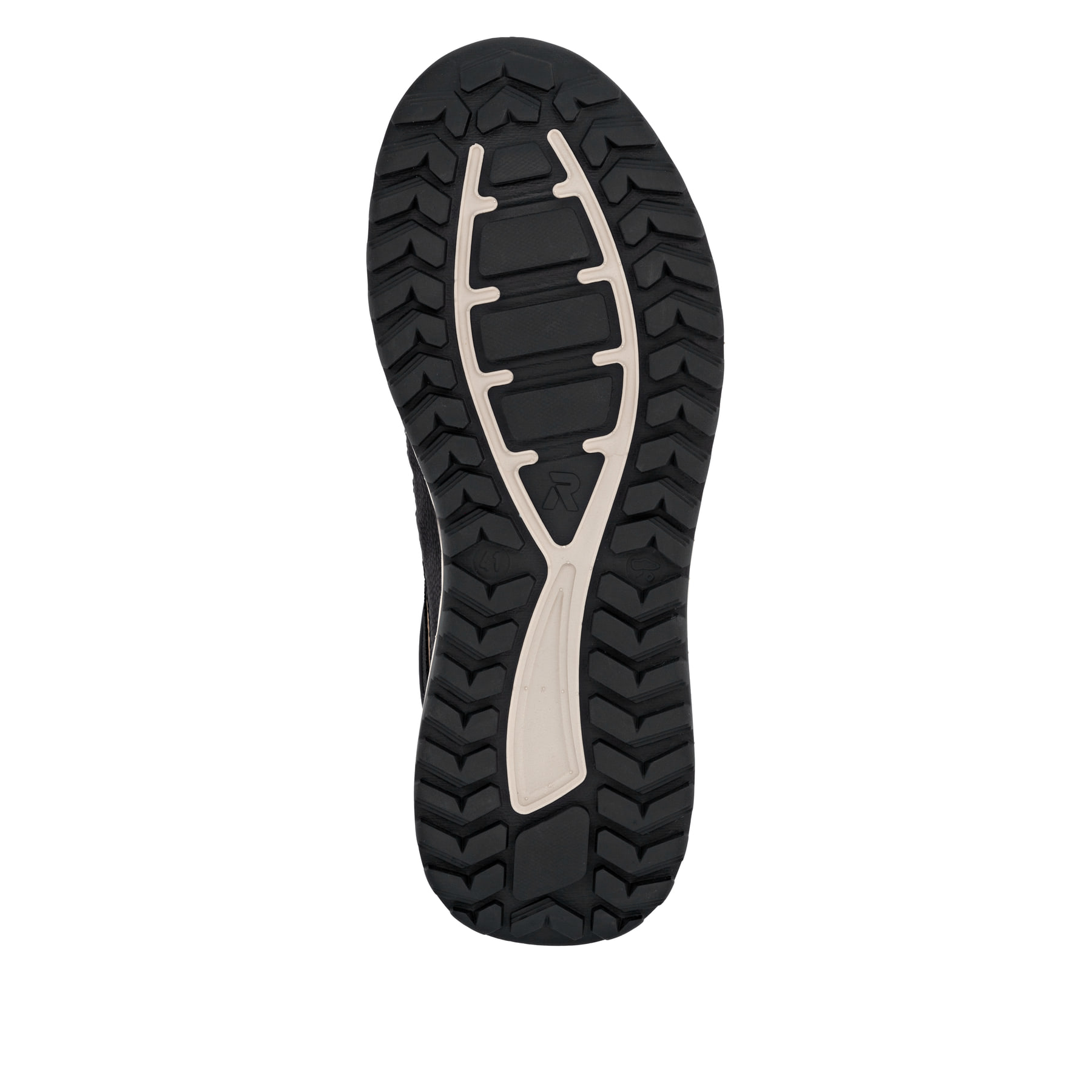 Braune Rieker Herren Sneaker Low U0104-20 aus Rauleder. Schuh Laufsohle.