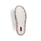 Weiße Rieker Damen Slipper L0355-80 mit einem Reißverschluss. Schuh Laufsohle.