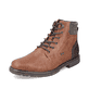 
Hellbraune Rieker Herren Schnürstiefel 13741-25 mit Schnürung und Reißverschluss. Schuh seitlich schräg