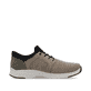 Beige Rieker Herren Slipper 19556-64 mit einem Gummizug sowie Komfortweite G 1/2. Schuh Innenseite.