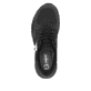 Schwarze Rieker Herren Sneaker Low 09100-00 mit einer Gummischnürung. Schuh von oben.
