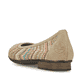 Mehrfarbige Rieker Ballerinas 51983-90 mit einer extra weichen Decksohle. Schuh von hinten.