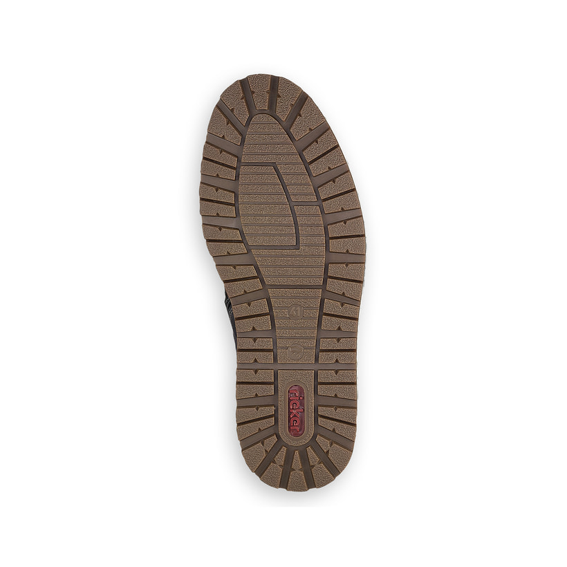 
Pazifikblaue Rieker Herren Schnürstiefel F8410-16 mit einer robusten Profilsohle. Schuh Laufsohle