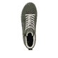 Grüne Rieker Damen Sneaker High W0164-54 mit einer leichten und griffigen Sohle. Schuh von oben.