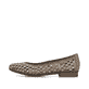 Beige Rieker Ballerinas 51985-64 mit Strasssteinen sowie extra weicher Decksohle. Schuh Außenseite.