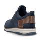 Mocassins Rieker bleus pour homme 14750-14 avec bande élastique. Chaussure vue de l'arrière.