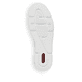 Weiße Rieker Damen Sneaker Low N5932-80 mit einem Reißverschluss. Schuh Laufsohle.