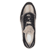 Beige Rieker Damen Sneaker Low N9301-90 mit Bronze-Finish sowie Reißverschluss. Schuh von oben.