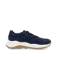 Blaue waschbare Rieker Herren Sneaker Low U1302-14 mit einer Schnürung. Schuh Innenseite.