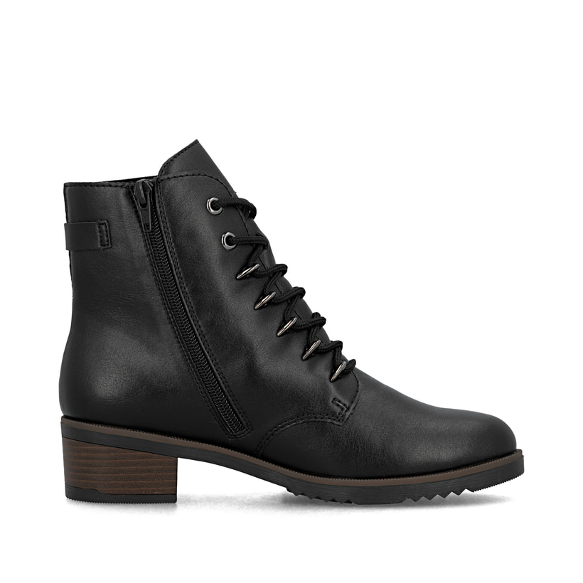 Graublaue Rieker Damen Chelsea Boots X9352-14 mit einer robusten Profilsohle. Schuh Innenseite