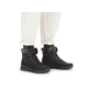 
Nachtschwarze Rieker Damen Schnürstiefel L7742-00 mit Schnürung und Reißverschluss. Schuh am Fuß