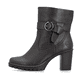 Dunkelbraune Rieker Damen Stiefeletten Y2590-25 mit einem Reißverschluss. Schuh Außenseite.