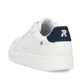 Weiße Rieker Herren Sneaker Low U1902-80 mit Schnürung sowie abriebfester Sohle. Schuh von hinten.