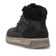 Schwarze Rieker Herren Schnürstiefel 37005-00 mit wasserabweisender TEX-Membran. Schuh von hinten.