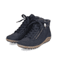 Weiße Rieker Damen Slipper L7465-91 mit Reißverschluss sowie Löcheroptik. Schuh Außenseite gespiegelt.
