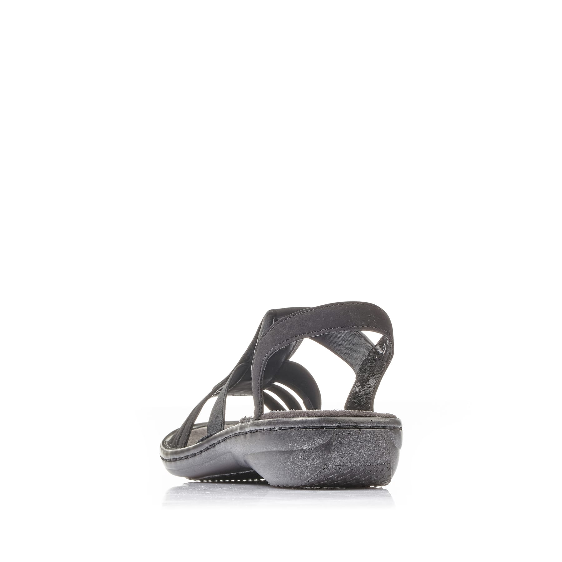 Rieker Dames Sandalen 60862 - Zwarte Riempjessandalen Uit De Comfort & Style Collectie