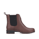 Braunrote Rieker Damen Chelsea Boots P8260-35 mit Elastikeinsatz. Schuh Innenseite.