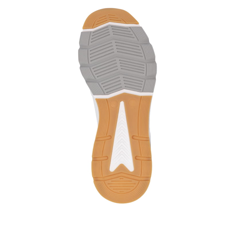 Weiße Rieker Herren Sneaker Low U0904-80 mit Schnürung sowie flexibler Sohle. Schuh Laufsohle.