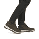 Grüne Rieker Herren Schnürschuhe 35503-54 mit wasserabweisender TEX-Membran. Schuh am Fuß.