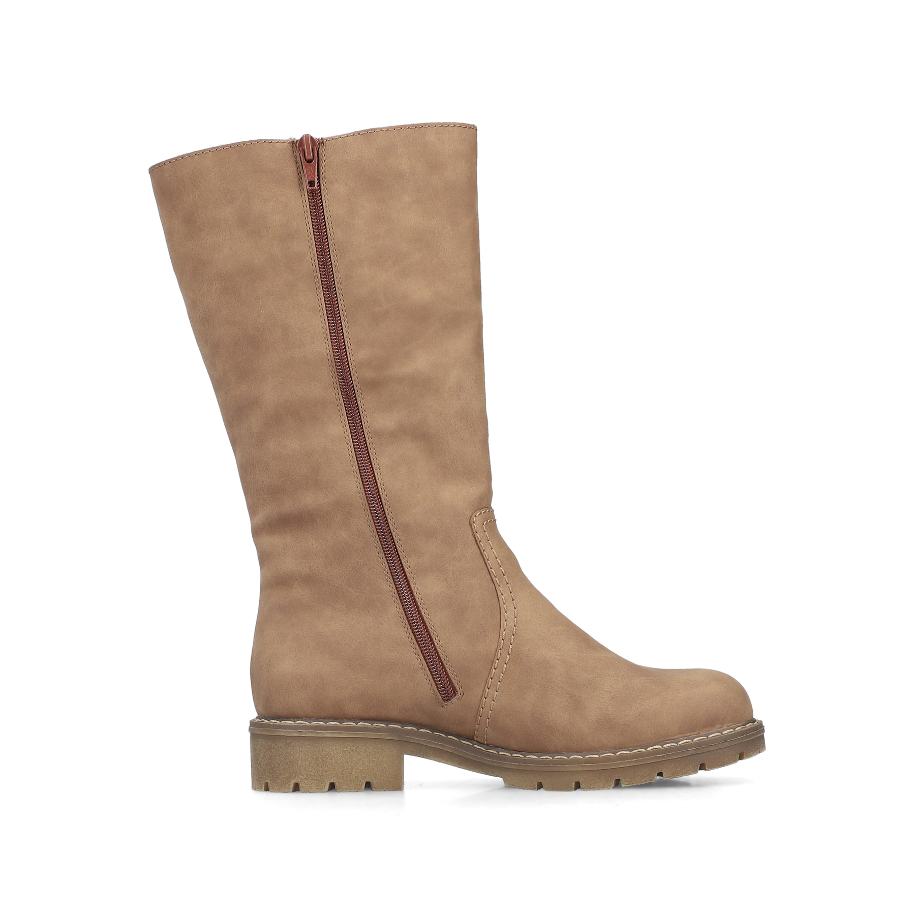 Beige Rieker Damen Hochschaftstiefel Y9180-20 mit wasserabweisender TEX-Membran. Schuh Innenseite.