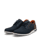 Blaue Rieker Herren Schnürschuhe 11301-14 mit der Komfortweite G 1/2. Schuhpaar seitlich schräg.