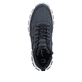 Dunkelblau-schwarze Rieker Herren Schnürstiefel B8120-14 mit Reißverschluss. Schuh von oben.