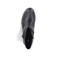 Schwarze Rieker Damen Biker Boots 79462-00 mit dekorativer Schnalle. Schuh von oben.