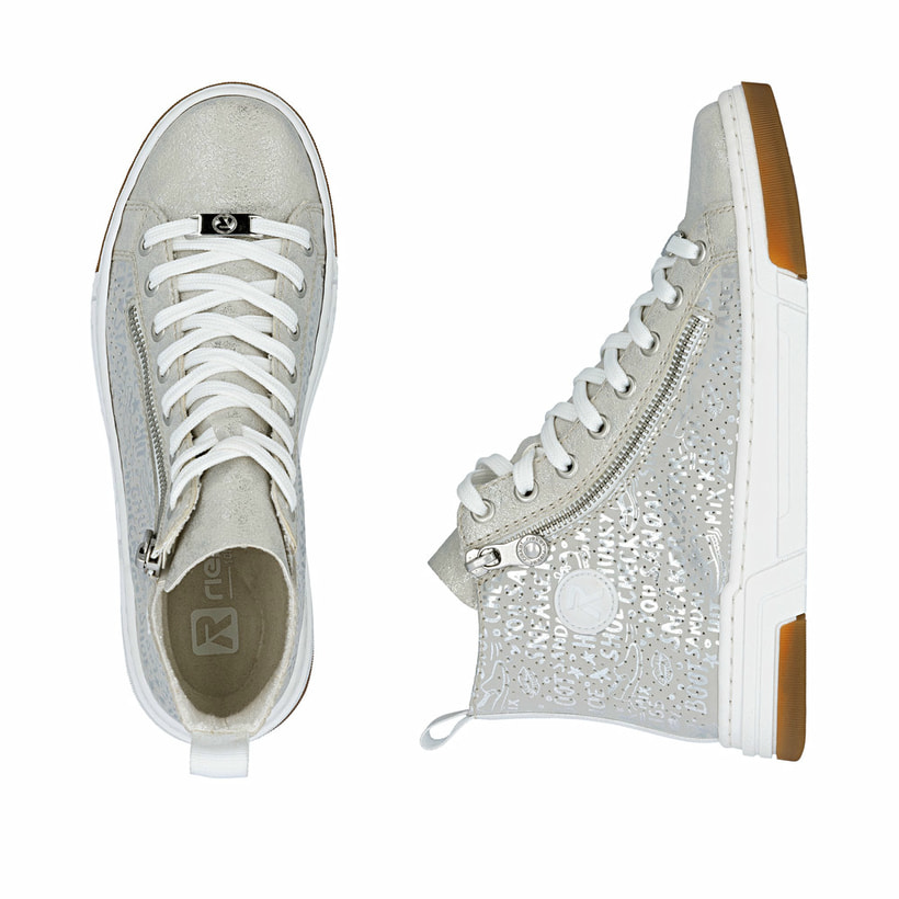 Rieker 94005 sneakers voor dames, wit, 39 EU