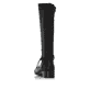 
Tiefschwarze Rieker Damen Hochschaftstiefel Z7362-00 mit einer robusten Profilsohle. Schuh von hinten