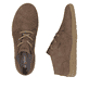 Braune Rieker Herren Schnürstiefel 08301-24 aus Glattleder, Barfußschuhe. Schuh von oben, liegend.