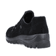 
Tiefschwarze Rieker Damen Slipper L7171-00 mit einer schockabsorbierenden Sohle. Schuh von hinten