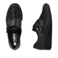 Mocassins Rieker noirs pour femme 537C0-00 avec perles noires. Chaussure vue de dessus, couchée.