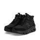 Schwarze Rieker Herren Sneaker High U3570-01 mit wasserabweisender TEX-Membran. Schuhpaar seitlich schräg.