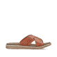 Braune Rieker Herren Pantoletten 24393-24 mit der Komfortweite G 1/2. Schuh Innenseite.
