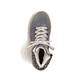 
Blaugraue Rieker Damen Schnürstiefel Z6648-14 mit Schnürung und Reißverschluss. Schuh von oben