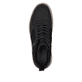 Schwarze Rieker Herren Schnürschuhe 37004-00 mit einem Reißverschluss. Schuh von oben.