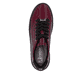 Baskets basses Rieker rouges femme W2601-35 en cuir verni avec lacets. Semelle extérieure de la chaussure.