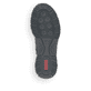 
Tiefschwarze Rieker Damen Slipper N32X8-00 mit Gummizug sowie einer leichten Sohle. Schuh Laufsohle