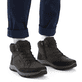 Holzbraune Rieker Herren Schnürstiefel 03640-25 mit einem Reißverschluss. Schuh am Fuß.