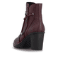 Brombeerfarbene Rieker Damen Stiefeletten Y2567-35 aus Glattleder. Schuh von hinten.