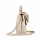 Rieker Handtasche H1605-60 in Beige mit Deko-Band, Reißverschluss, praktischen Schnappverschluss und unterteiltem Hauptfach. Rechtsseitig.