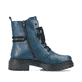 Cyanblaue Rieker Damen Biker Boots 72675-12 mit einer schockabsorbierenden Sohle. Schuh Innenseite